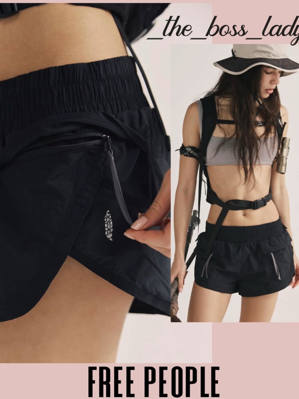 Free People shorts activewear cargo Movement gym workout hiking running Medium